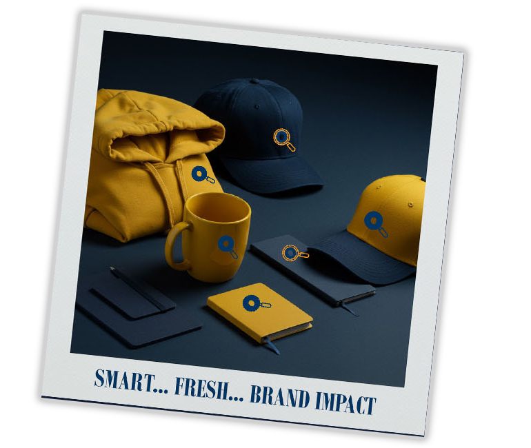sweater, hat, journals flat lay displayed in yellow and blue colors