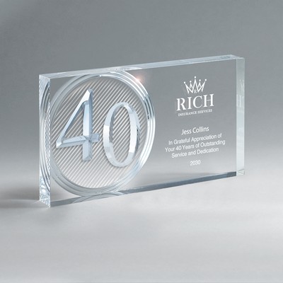 40 Years Anniversary Recognition Award (Clear)