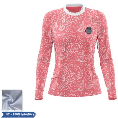 Women's Sublimation Long Sleeve T-Shirt - 150G Interlock