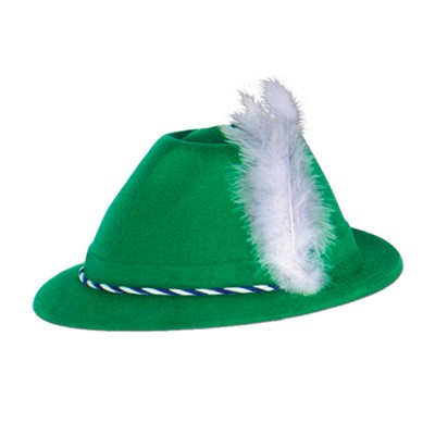 Green Velour Tyrolean Hat