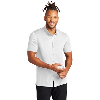 Mercer+Mettle® Stretch Pique Full-Button Polo