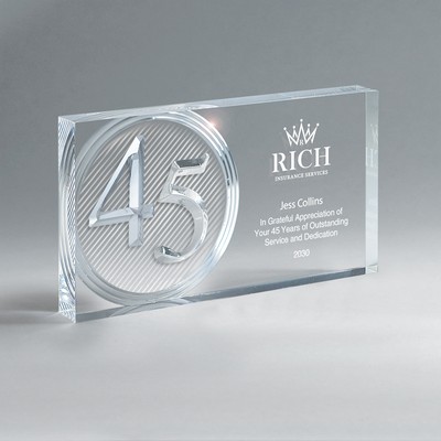 45 Years Anniversary Recognition Award (Clear)