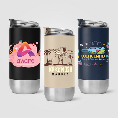 Glacier - 16 oz. Double-Wall Recycled Stainless Steel Tumbler - Full-Color Inkjet