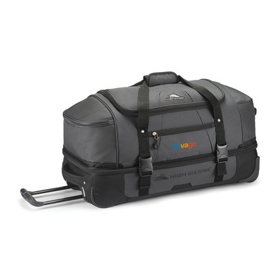 High Sierra® Fairlead 28" Drop Bottom Wheeled Duffel - Mercury-Black