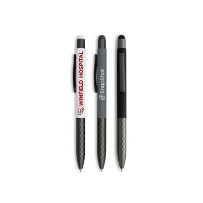 Fleetwood Stylus Satin Soft Touch Gel Click Pen (Recycled Aluminum)