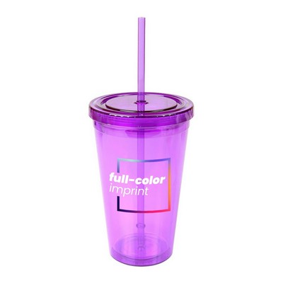 16Oz Double Wall Cool Acrylic Tumbler