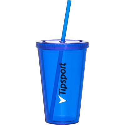 16 oz Spirit Travel Tumbler (Blue)